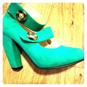 Stylush Suede ankle strap pumps